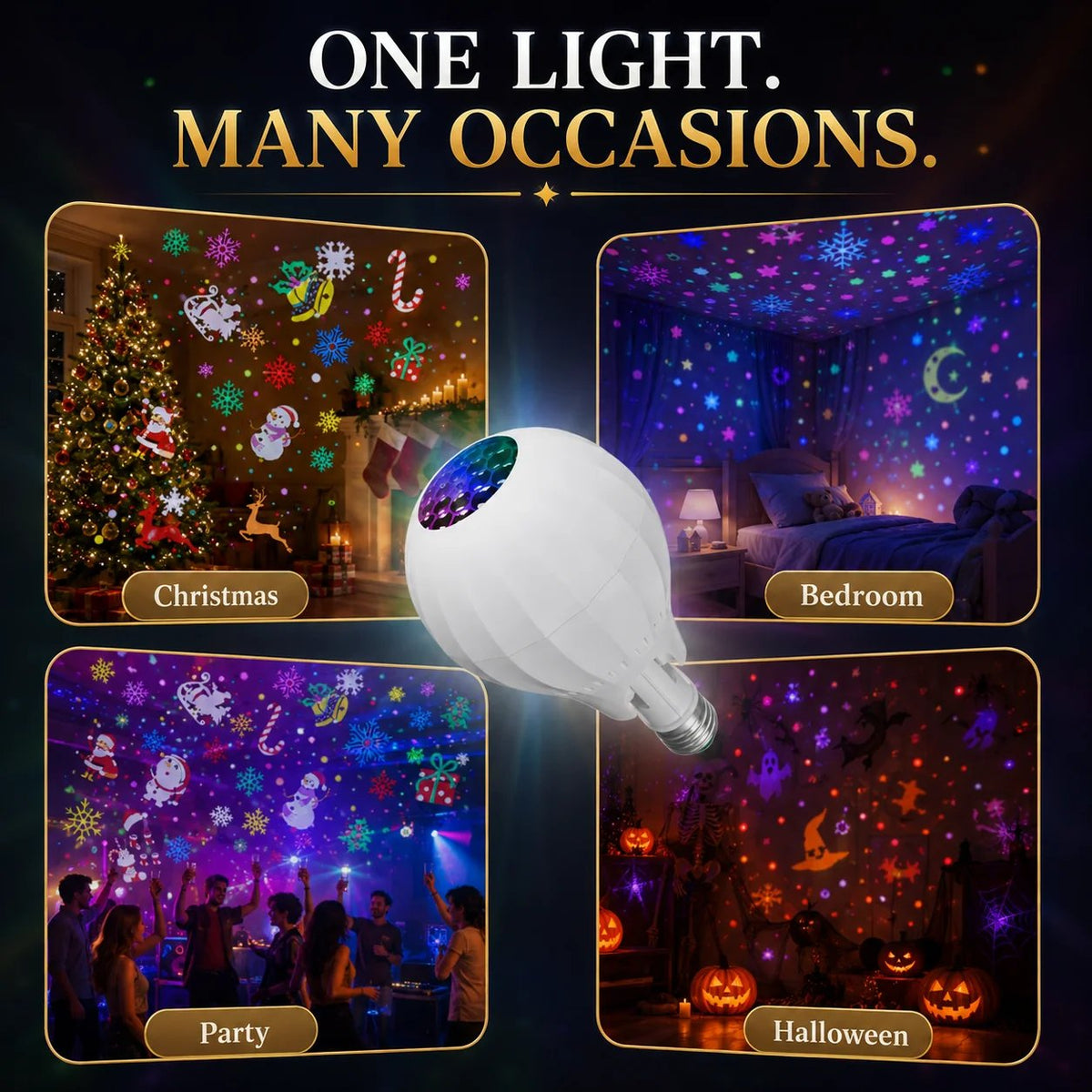 🎄HOT SALE 49% OFF🎅💡Rotating Christmas Projector Bulb