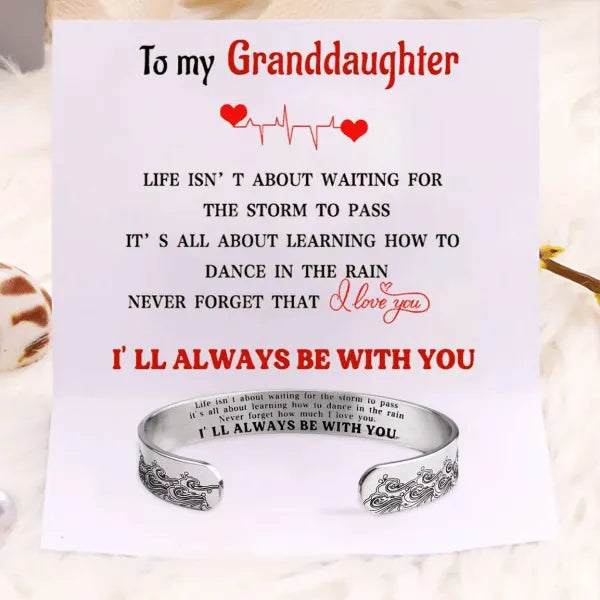 BUY 1 GET 1 FREE--To My Granddaughter, I Will Always Be With You Bracelet