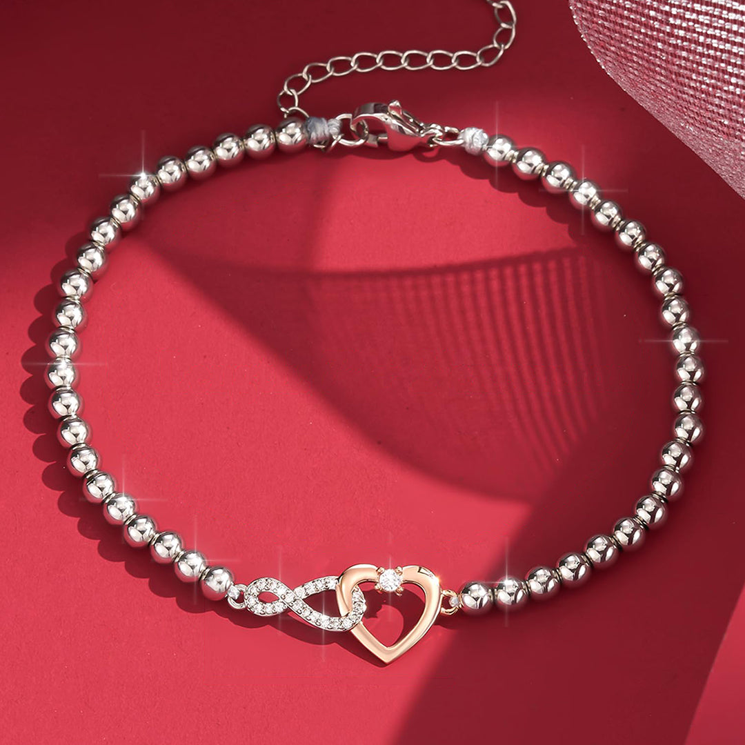 BUY 1 GET 1 FREE--For Daughter- Infinity Heart Bracelet