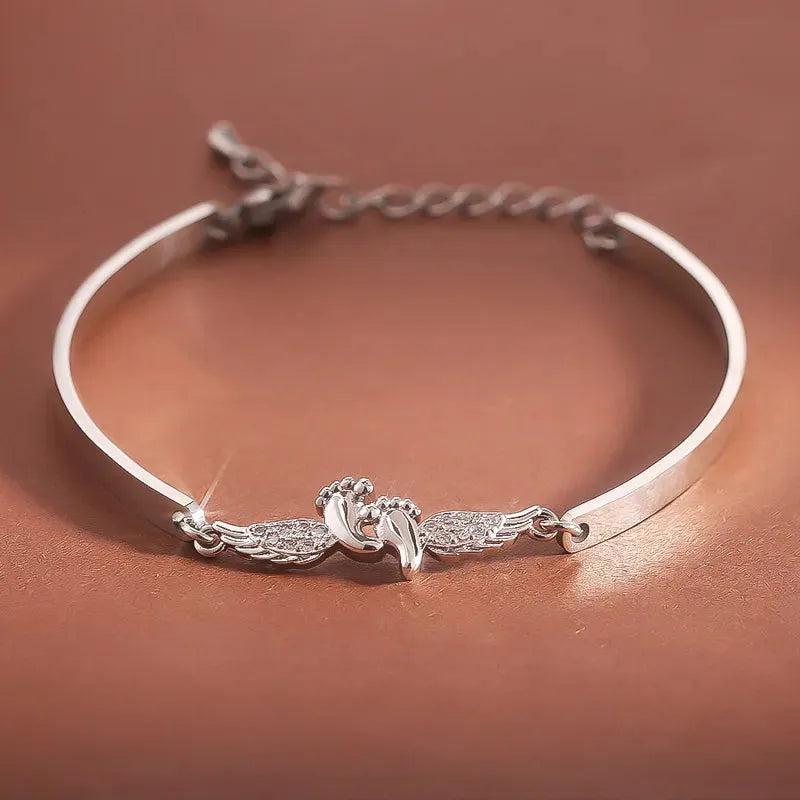 BUY 1 GET 1 FREE--To My Daughter - Angel Wing Bracelet