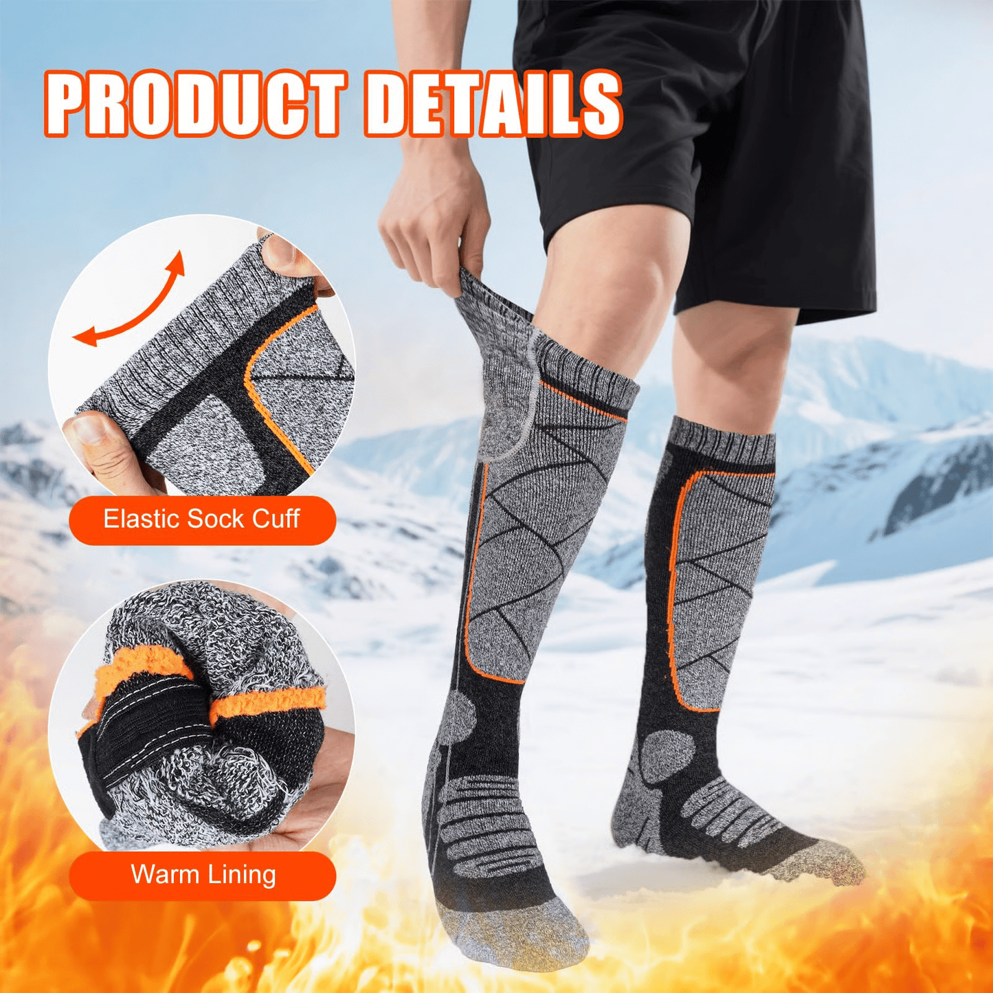 🎁Christmas Sale 50% OFF🎅Washable Rechargeable Heated Socks for Men & Women