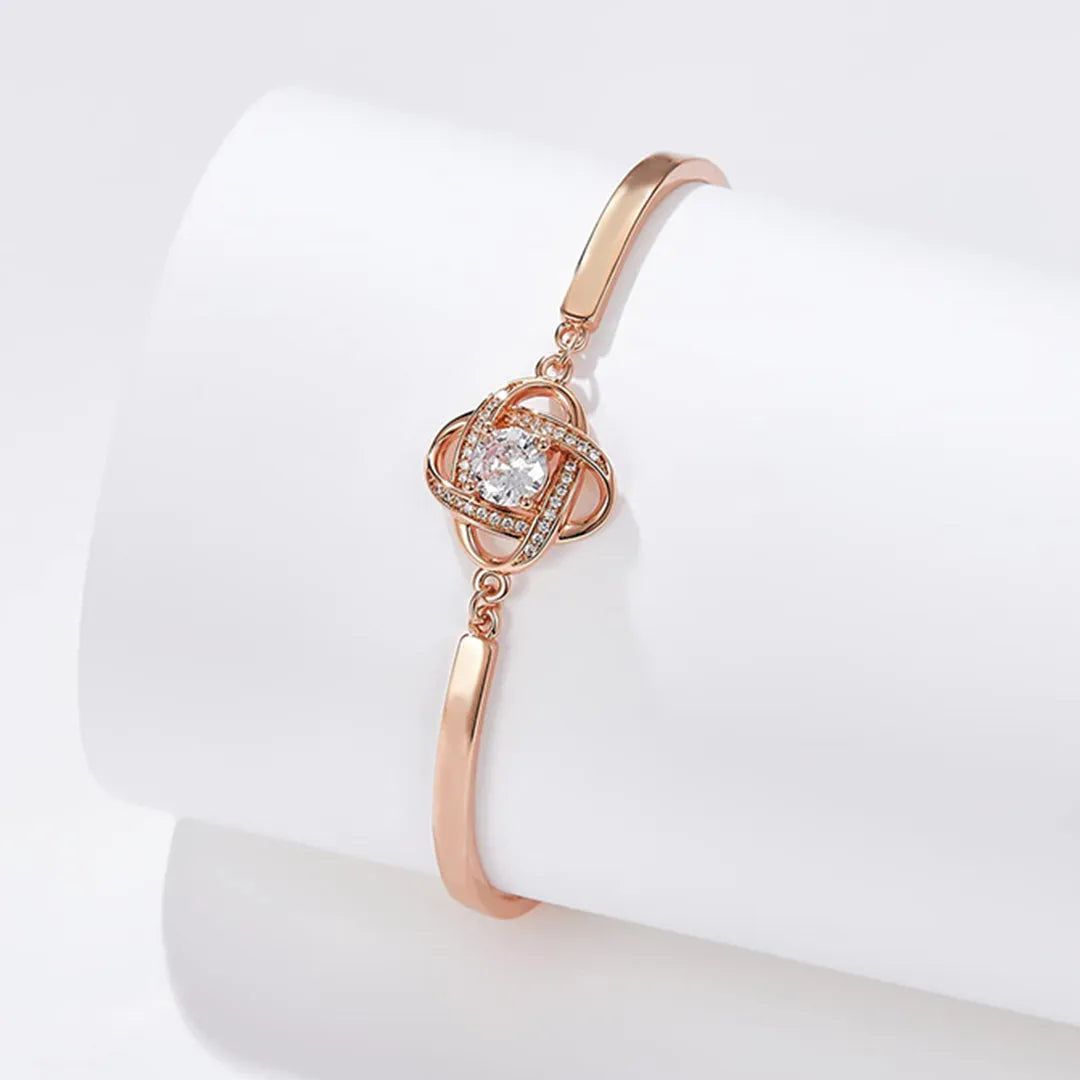 BUY 1 GET 1 FREE--For Daughter - I Am Always With You Diamond Knot Bracelet