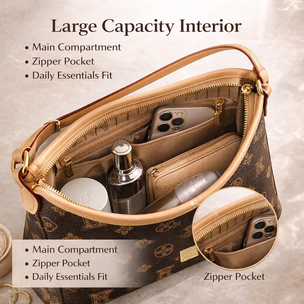 Retro Tote Bag for Women, Commuter Shoulder Bag, Versatile Crossbody Bag, High-End Large Capacity Bag for Women