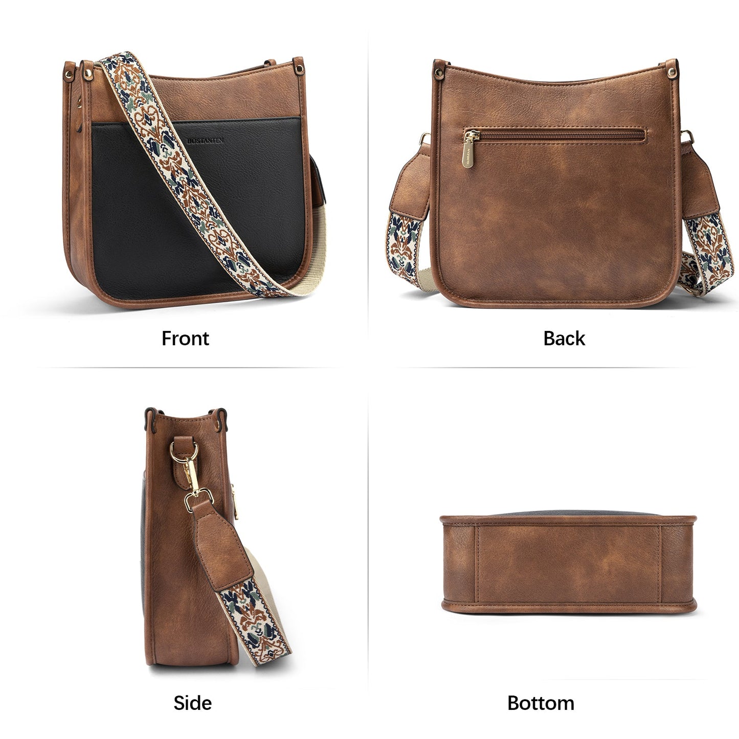 🔥Discount 70%  Lotty Floral Embroidered Leather Tote with Shoulder Strap