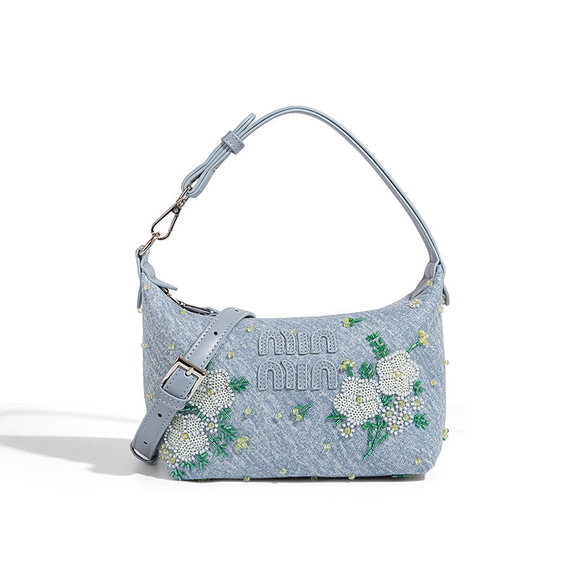 Embroidered Denim Tote Bag — 2025 New Arrival