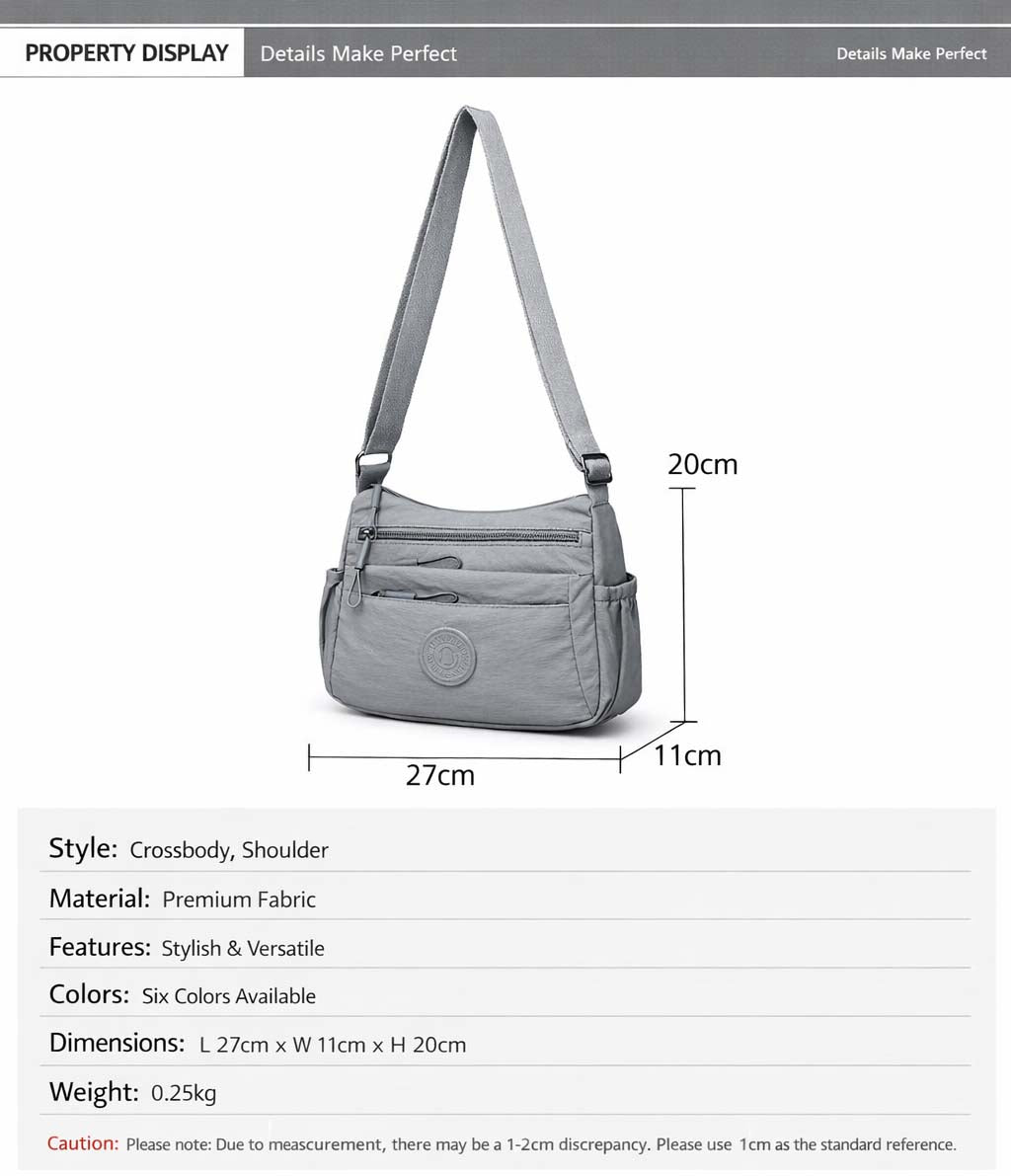 Women's Solid Color Fanny Pack, Fashionable Multi-pocket Zipper Crossbody Bag for Daily Used