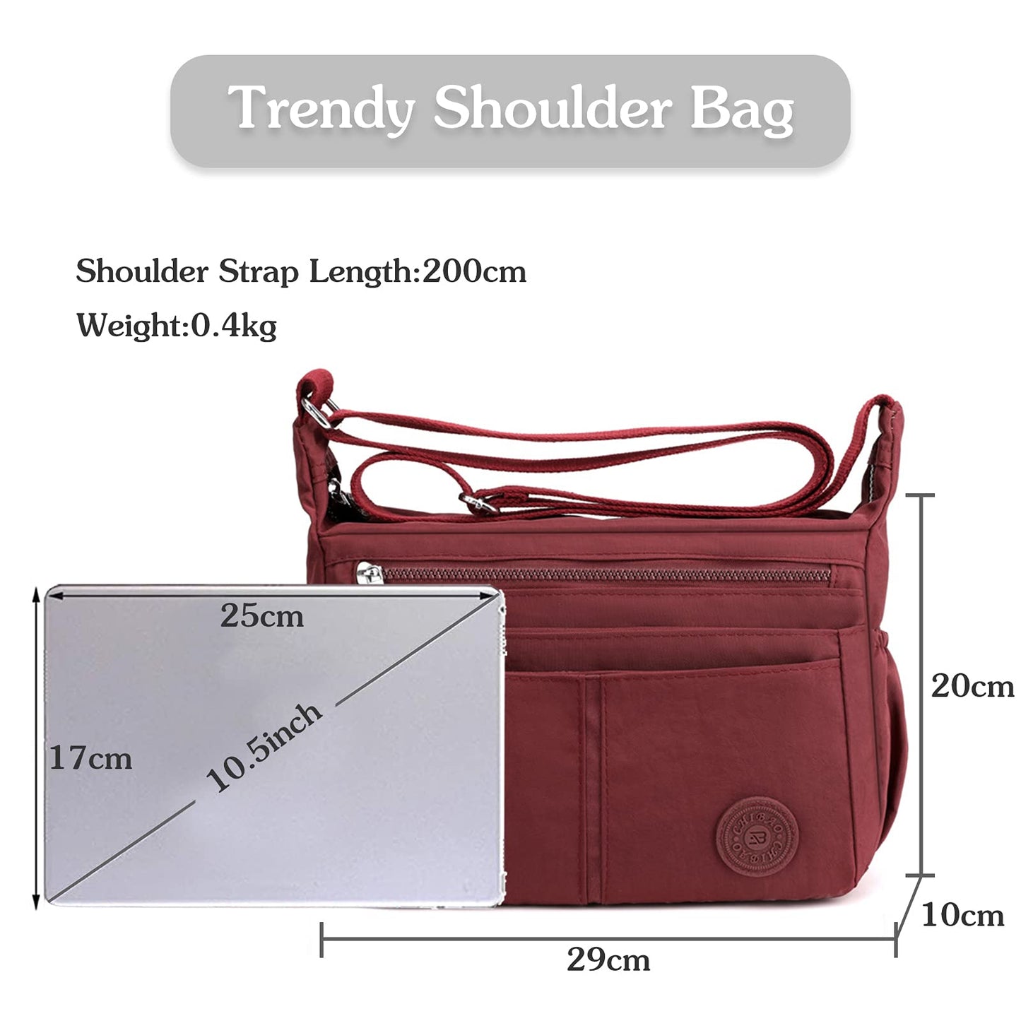 🔥Last Day Discount 50%🔥Multi-Pocket Large Capacity Waterproof Casual Crossbody Bag Shoulder Bag