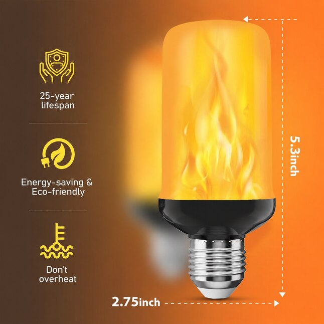 LED Flame Effect Fire Light Bulb
