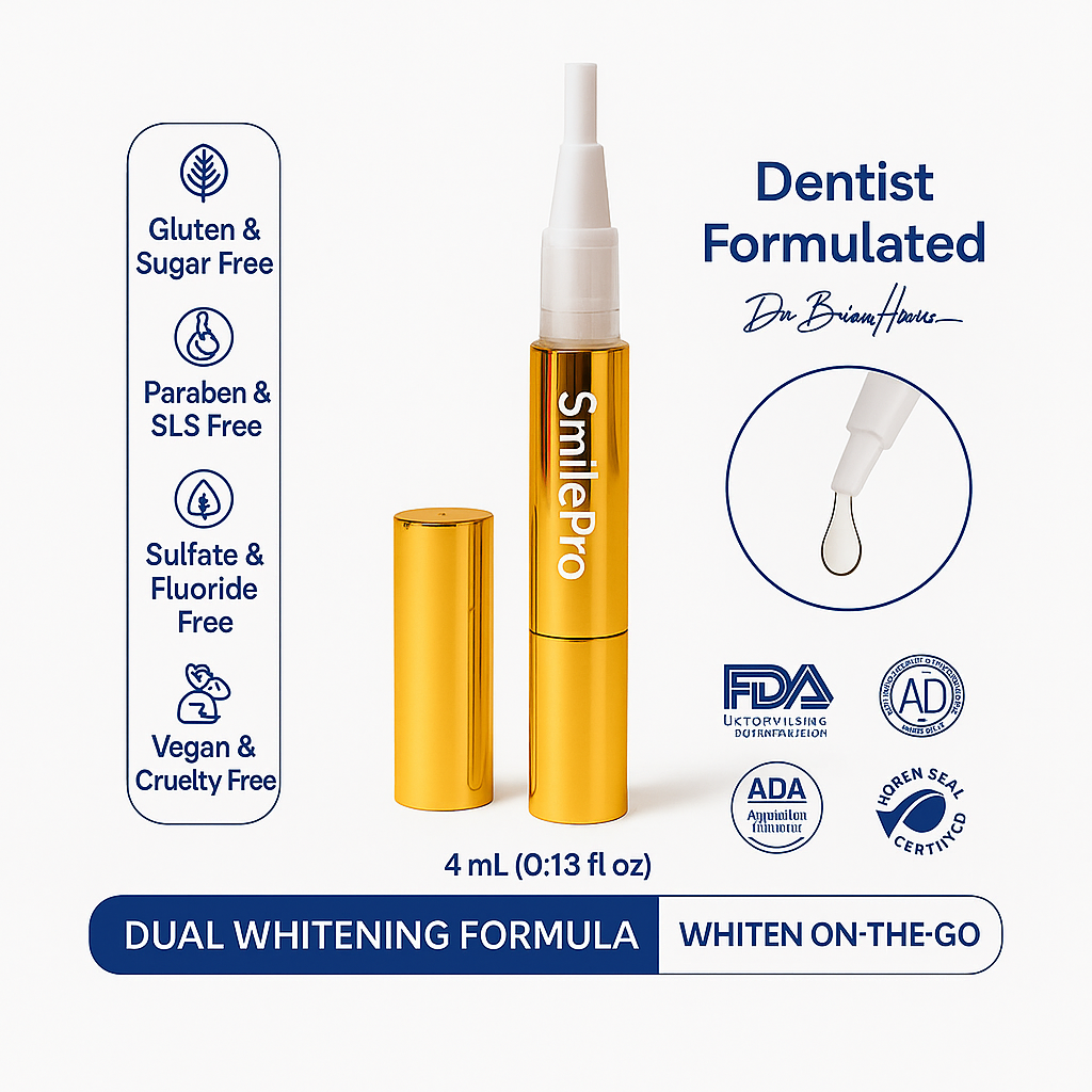 Extra-Strength Teeth Whitening Serum Pen + Dual-Peroxide Formula & Xylitol