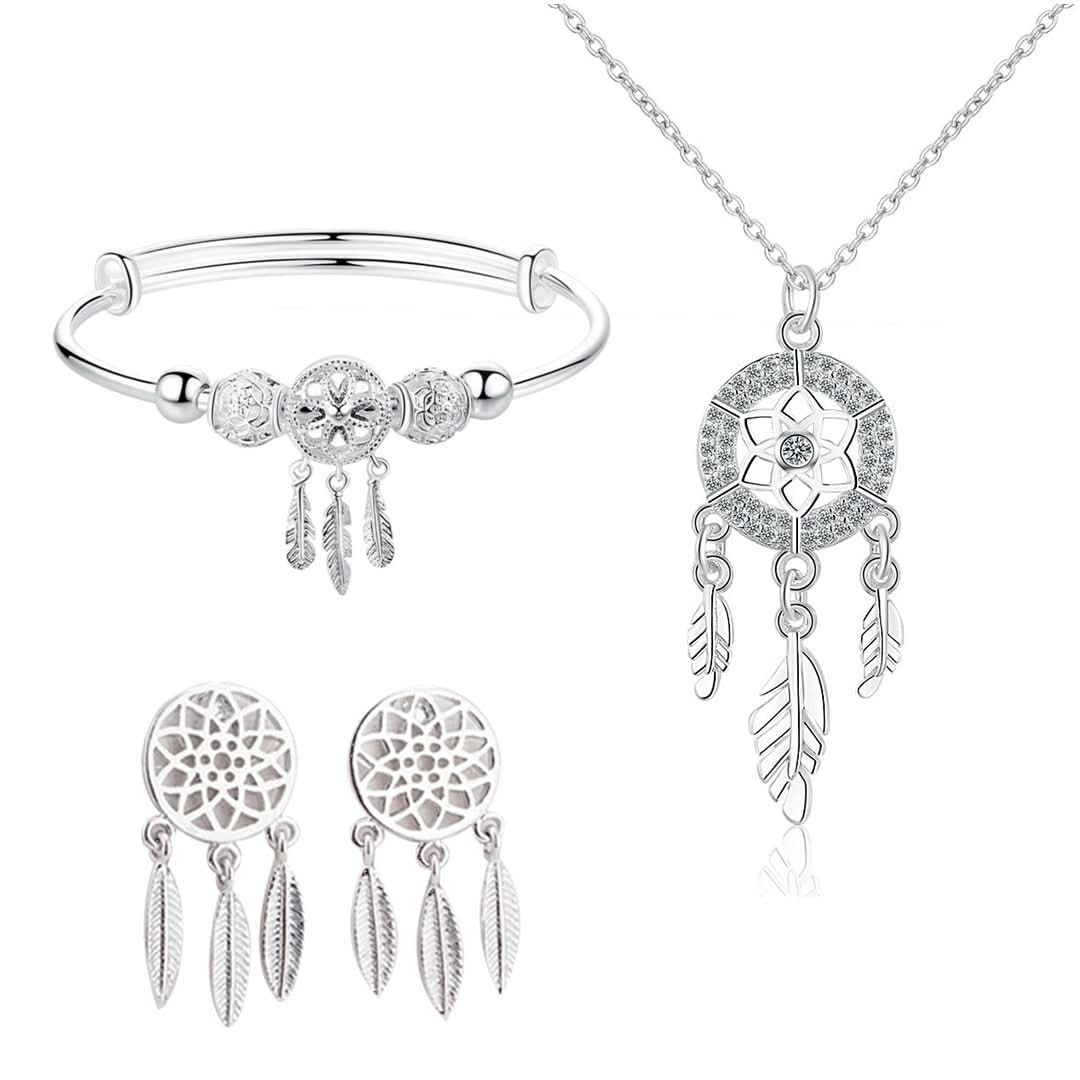 The Dreamcatcher Bundle - Bracelet, Earrings, and Necklace [Limited Stock]