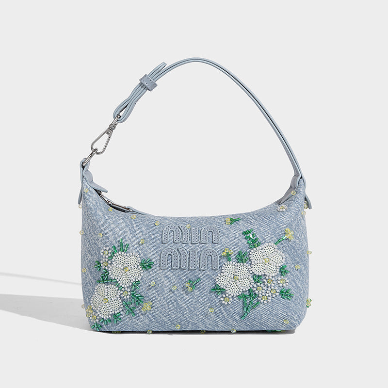 Embroidered Denim Tote Bag — 2025 New Arrival
