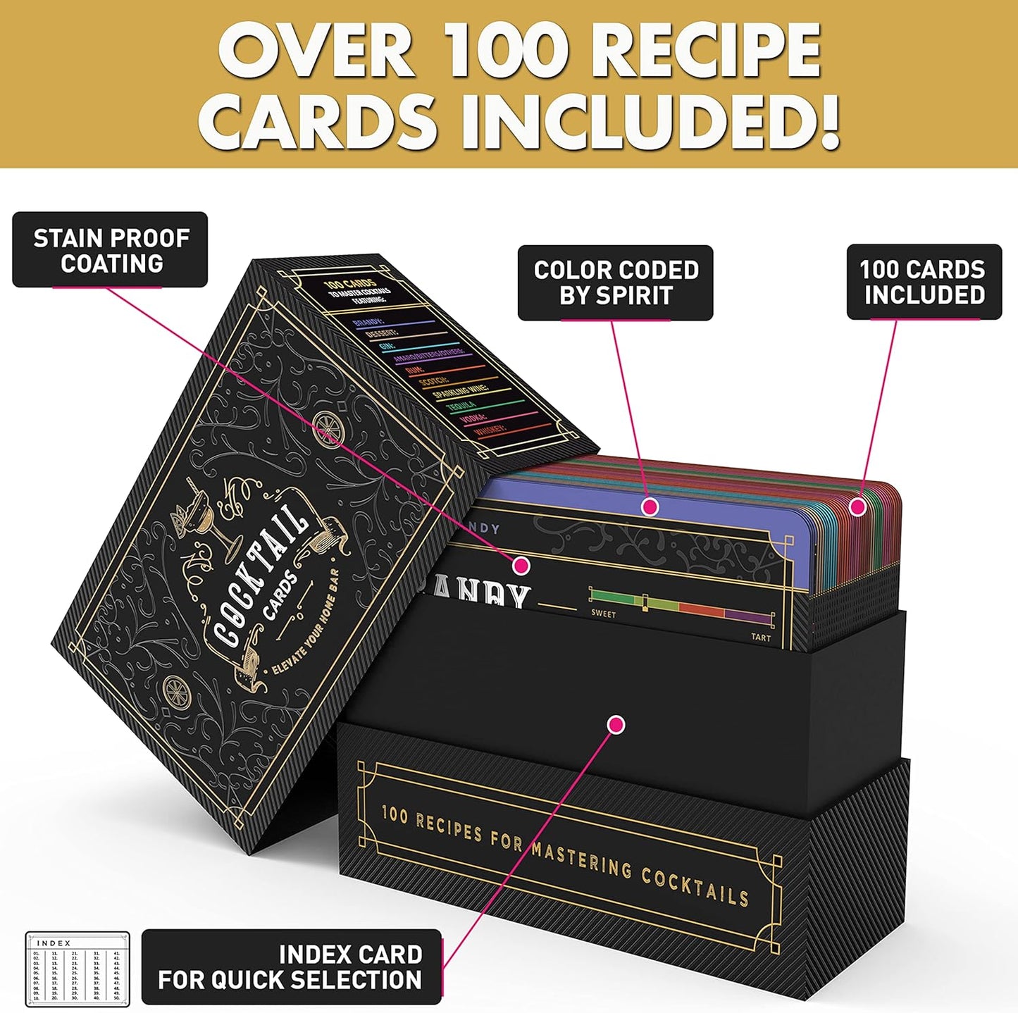 🍸️Cocktail Cards: 100 Cocktail Recipes to Master Cocktails