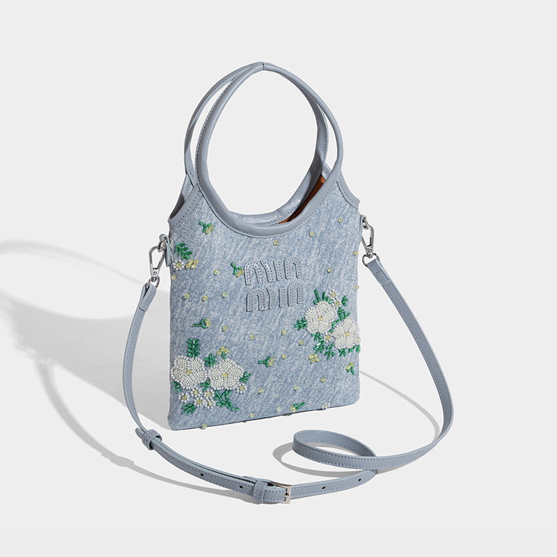 Embroidered Denim Tote Bag — 2025 New Arrival