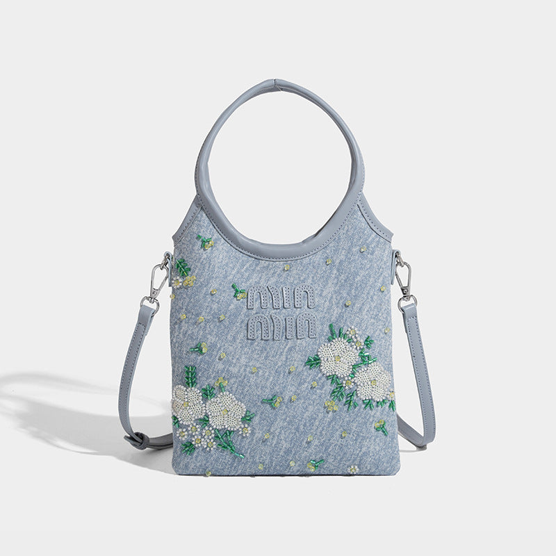 Embroidered Denim Tote Bag — 2025 New Arrival