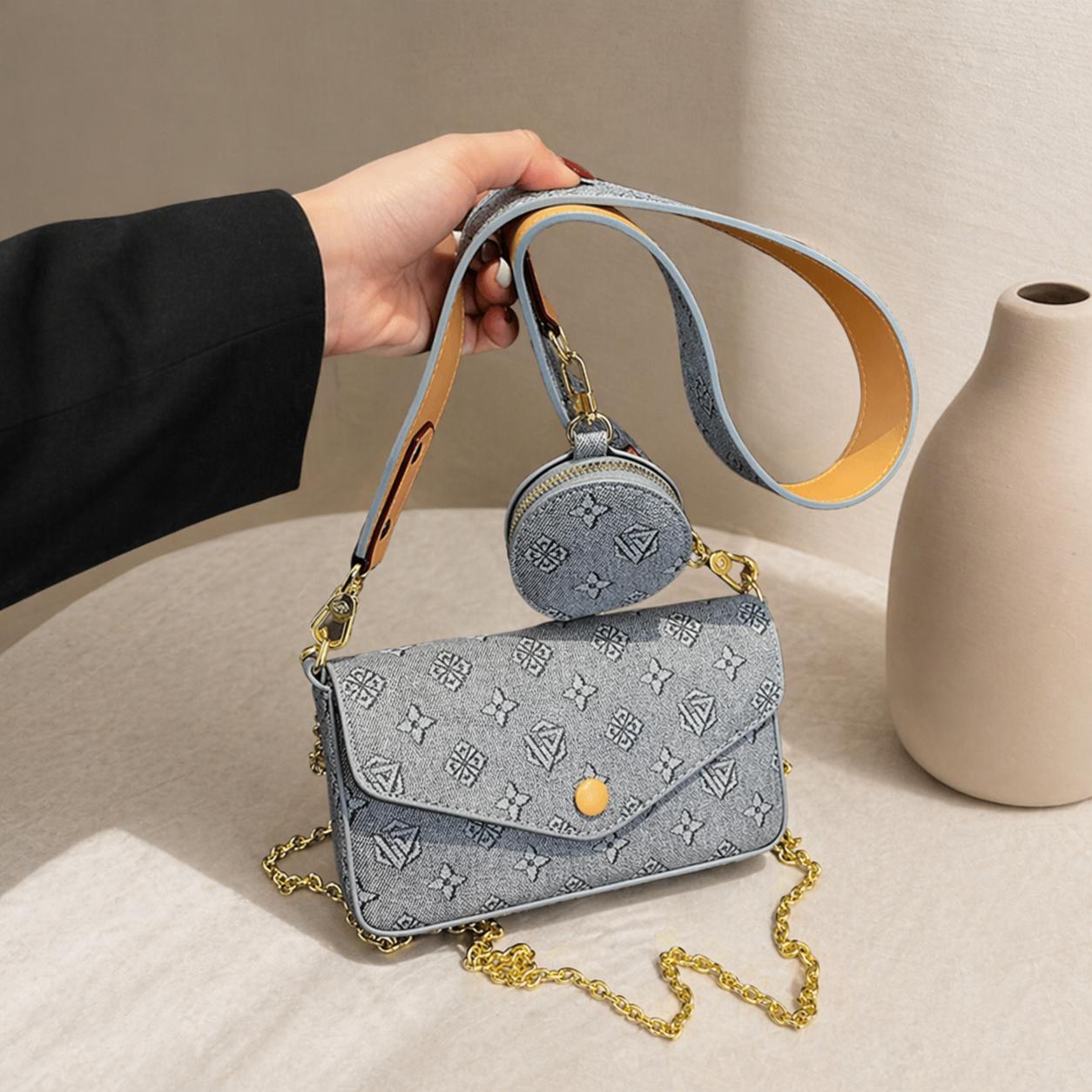 Women's 3-in-1 Convertible Envelope Casual Handbag - Adjustable Strap Bag, Convertible Shoulder Bag, Crossbody Purse, Athletic Luggage Satchel, Convertible Shoulder Bags