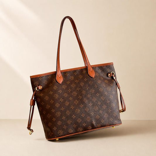 Lightweight Casual Shoulder Bag for Ladies - Soft Leather Versatile Tote Bag for Weekend Trips & Daily Use