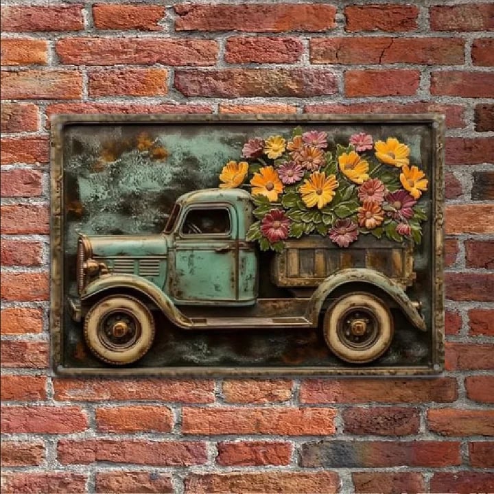 🔥LAST DAY ONLY 49% OFF 🎁Vintage Metal Sign "Chicken & Fresh Eggs"