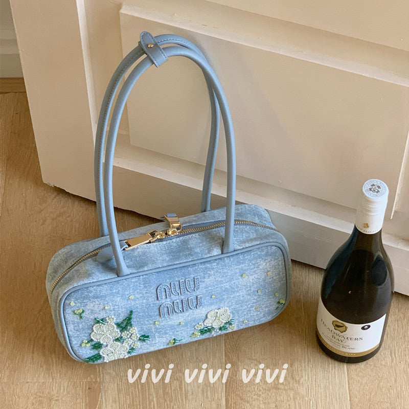 Embroidered Denim Tote Bag — 2025 New Arrival