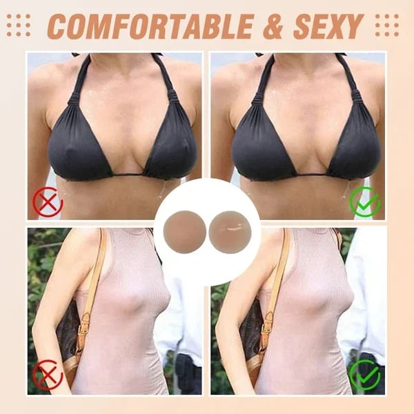 🏆#1 Bestselling🏆 --- Go Braless! Seamless CAKES circles (Latex-free and 100% Medical Silicone)