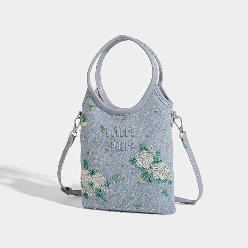 Embroidered Denim Tote Bag — 2025 New Arrival