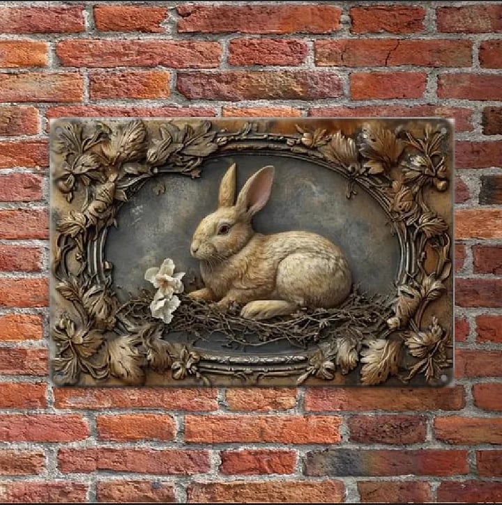 🔥LAST DAY ONLY 49% OFF 🎁Vintage Metal Sign "Chicken & Fresh Eggs"
