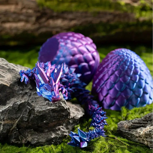 🐉3D-Printed Articulated Crystal Dragon