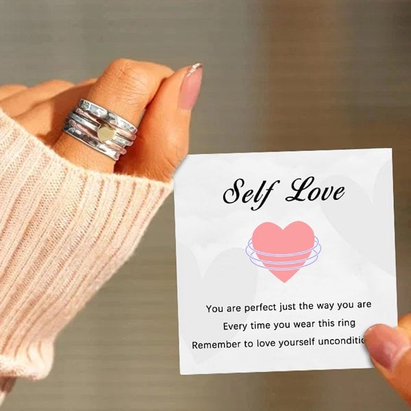 🔥 Last Day Promotion Buy 1 Get 1 Free🎁Self Love Spinner Heart Ring 💖