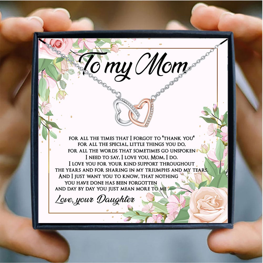 🎁Gift To My Mom - Love Necklace with Message Card Gift