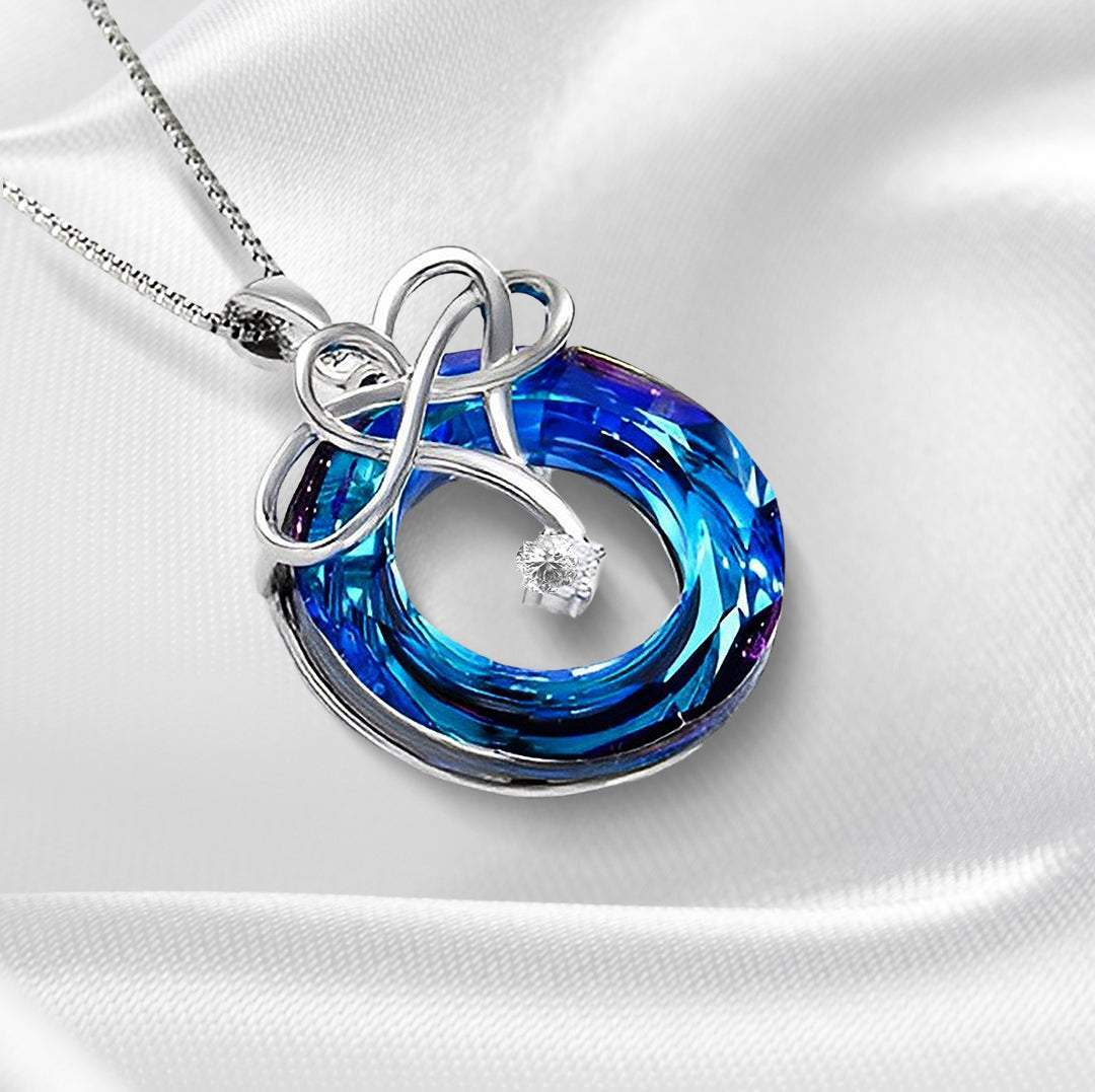 Mother & Daughter | 925 Silver Crystal Infinity Necklace-Awareness Avenue-gift: All,gift: Daughter,necklace: All,necklace: Daughter