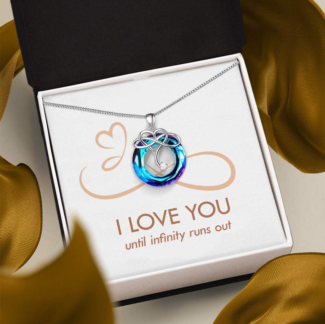 Mother & Daughter | 925 Silver Crystal Infinity Necklace-Awareness Avenue-gift: All,gift: Daughter,necklace: All,necklace: Daughter