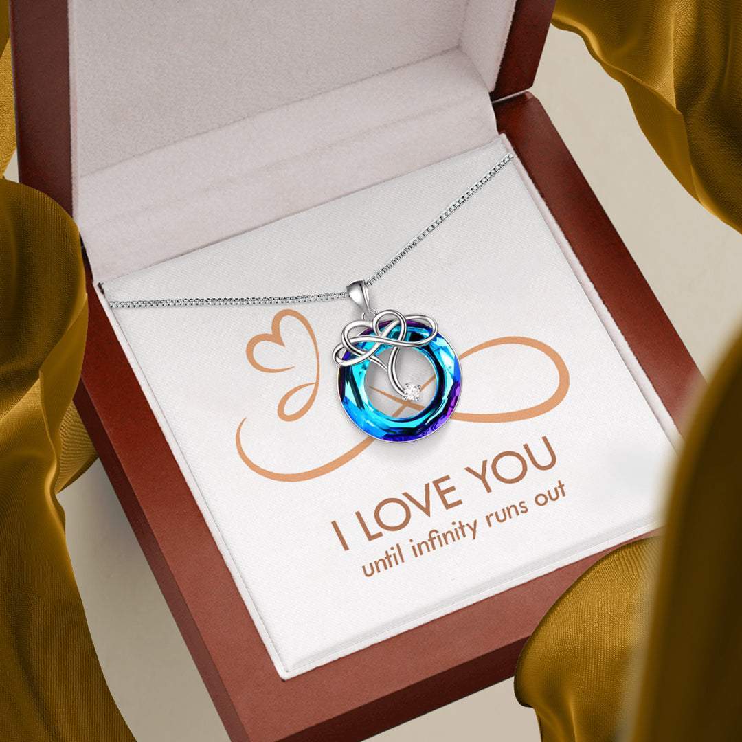 Mother & Daughter | 925 Silver Crystal Infinity Necklace-Awareness Avenue-gift: All,gift: Daughter,necklace: All,necklace: Daughter