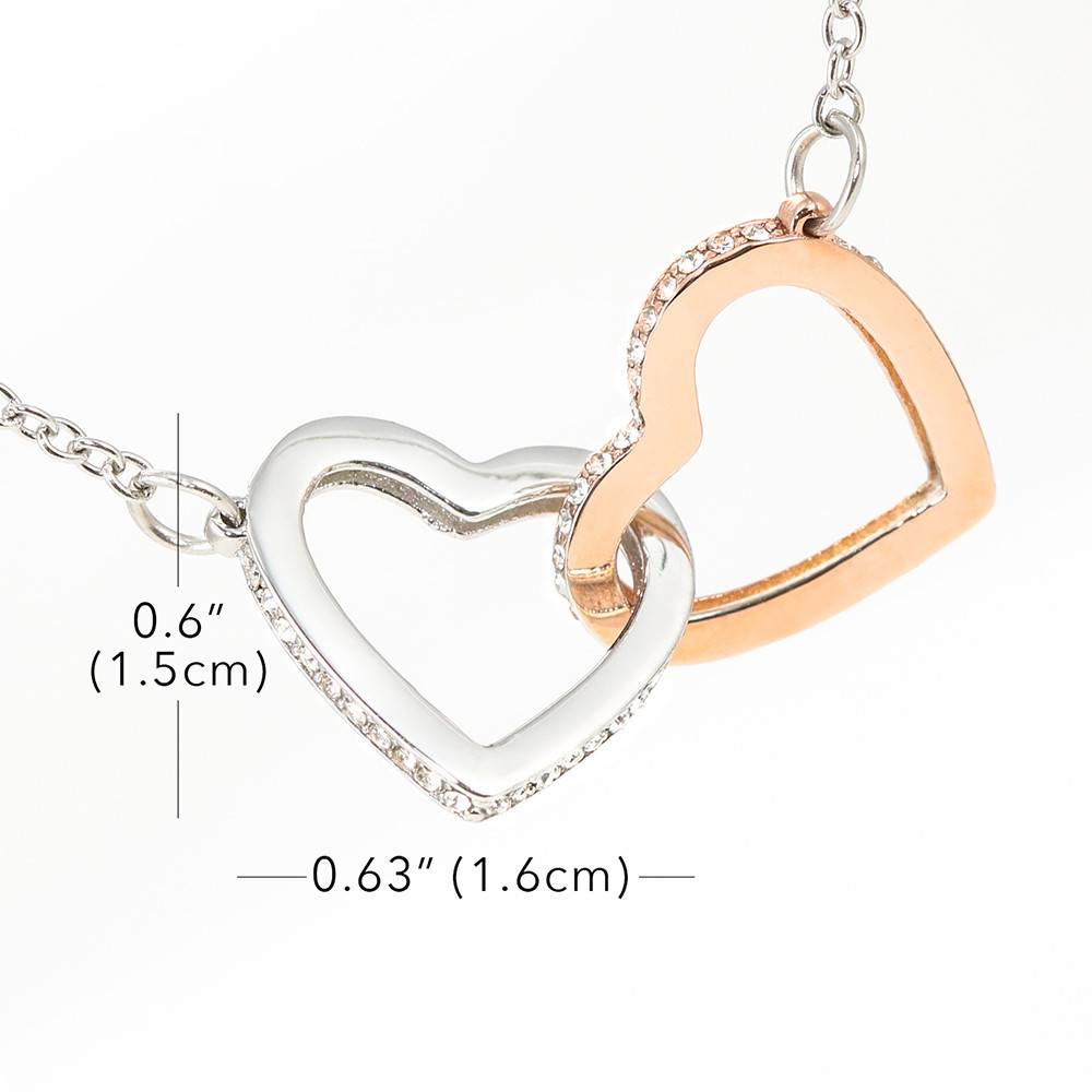 Dad to Daughter 1 Double hearts necklace