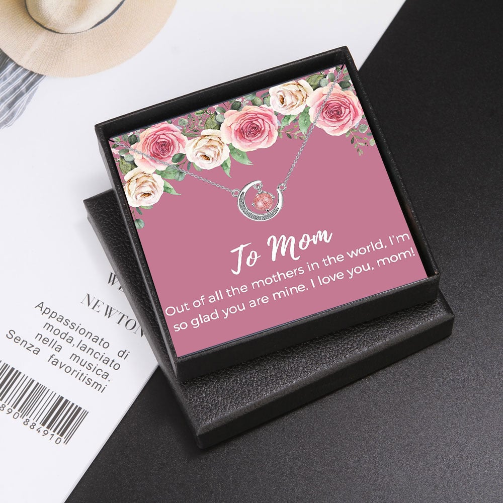 🤩Mother's Day Promotion💓 Crystal Moon Necklace With Message Card Gift